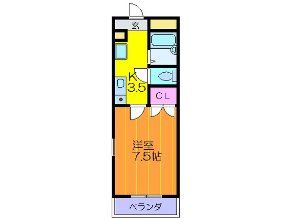 ビュ－ハイツ四条畷の物件間取画像